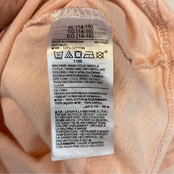 Old Navy Kid Girls Armor Sleeve Lattice Back Tee T-Shirt Size XL Short - Picture 6 of 13